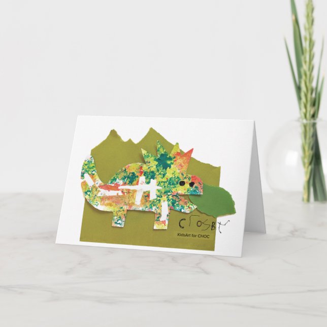 KidsArt for CHOC - Dino Roar Card (Front)