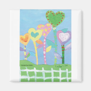 KidsArt for CHOC - Hearts with Picket Fence Magnet