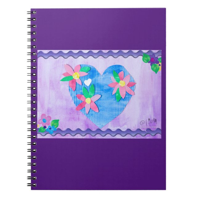 Kidsart for CHOC - Spring Time Heart Notebook (Front)