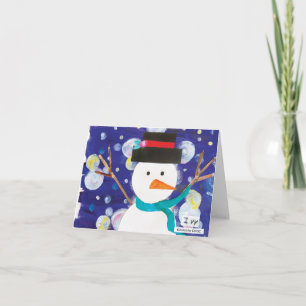 KidsArt for CHOC -  Winter Snowman Card