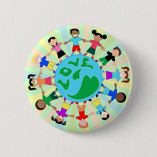 KidsLoveGlobe 6 Cm Round Badge (Front)
