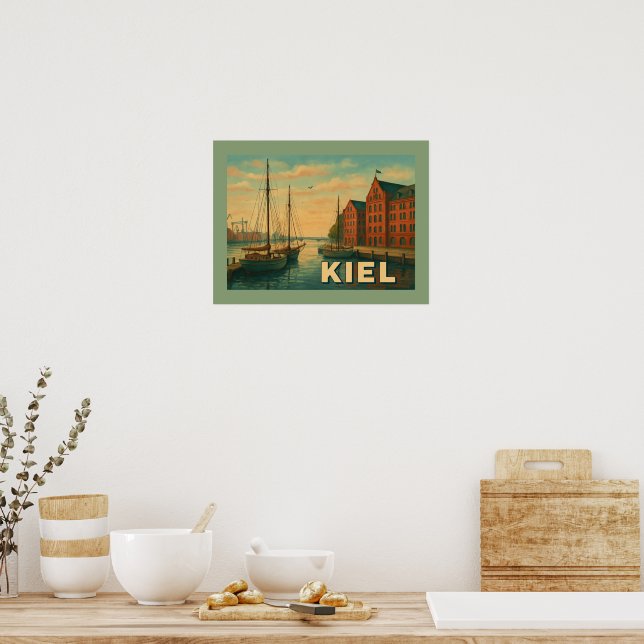 Kiel Germany City Art Poster (Kitchen)