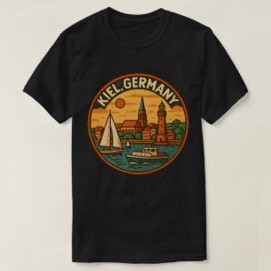 Kiel Germany Coastal Art T-Shirt
