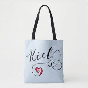 Kiel Heart Grocery Bag, Germany Tote Bag