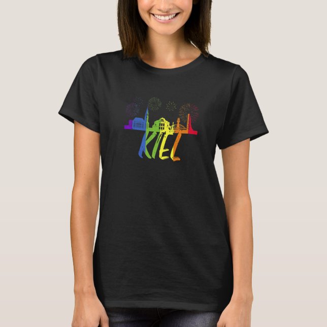 Kiel Pride Skyline Pride Parade Kiel T-Shirt (Front)