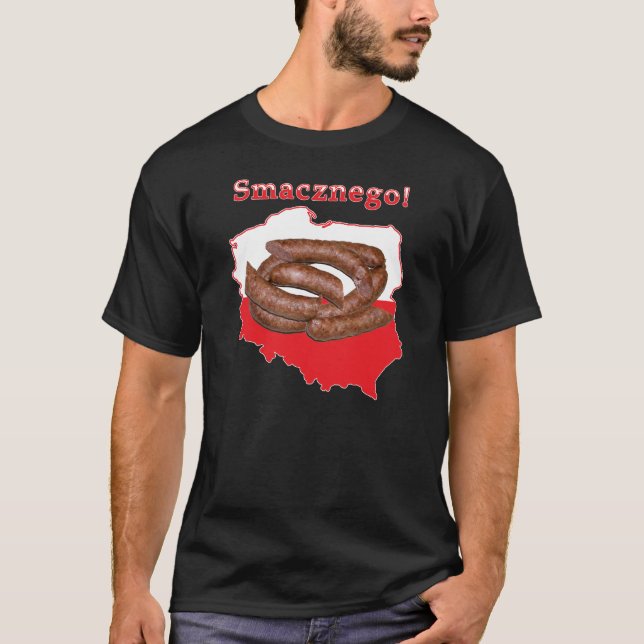 Kielbasa Smacznego Polish Map T-Shirt (Front)