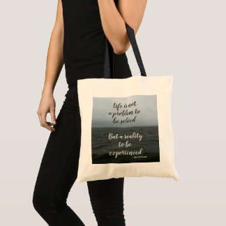 Kierkegaard Life Quote Tote Bag