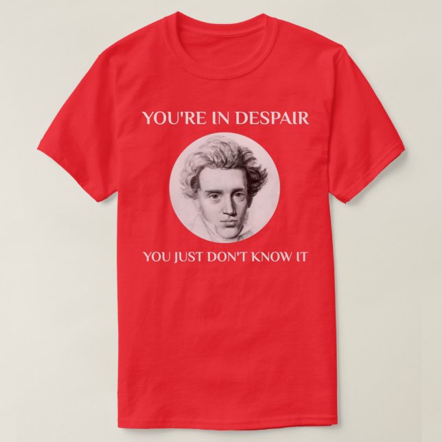 Kierkegaard Philosophy Teacher Student Major Philo T-Shirt (Design Front)