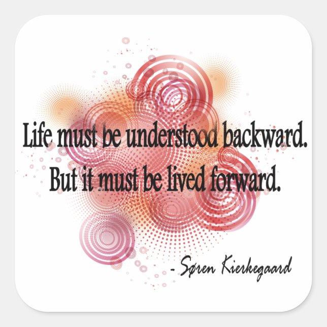 Kierkegaard Square Sticker (Front)