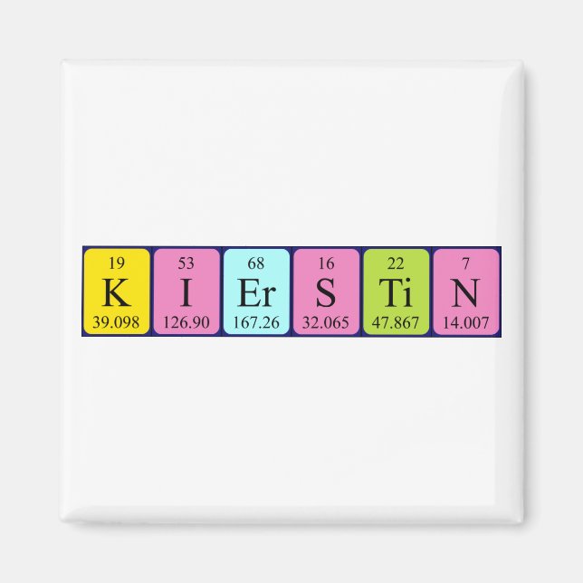 Kierstin periodic table name magnet (Front)