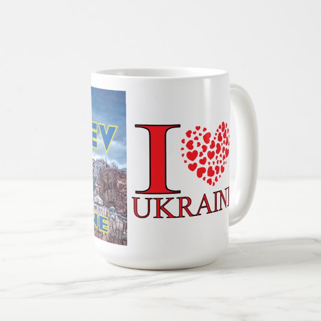 Kiev, I Love Ukraine Coffee Mug (Front Right)