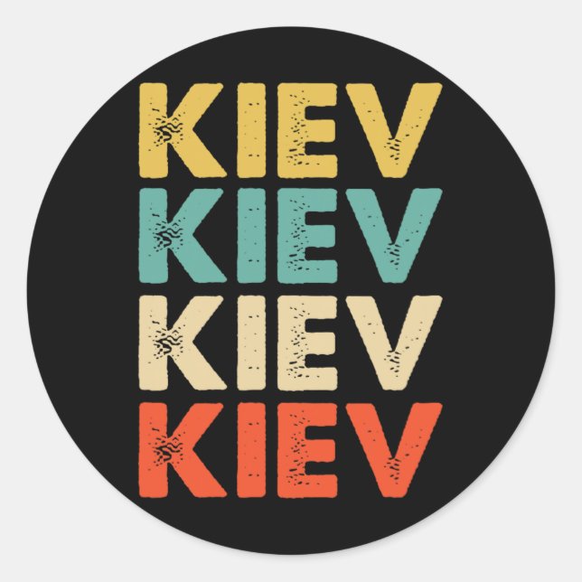 Kiev Ukraine  Classic Round Sticker (Front)