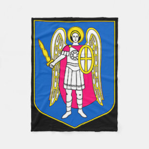 Kiev Ukraine Coat Of Arms Souvenir Kyiv Ukrayina P Fleece Blanket
