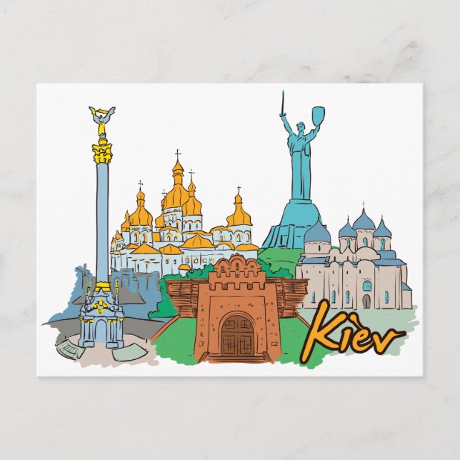 Kiev, Ukraine Famous City Postcard (Front)