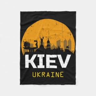 Kiev Ukraine - Uni - Black - Small - Short Sleeve Fleece Blanket