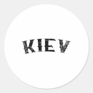 Kiev Ukraine Vintage Black Text Apparel Classic Round Sticker