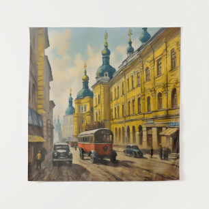 Kiev Ukraine watercolor Tapestry