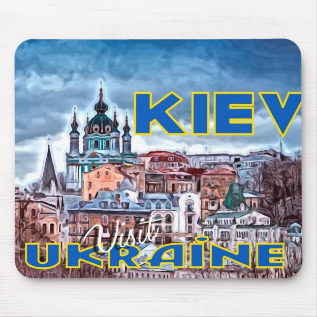 Kiev, Visit Ukraine Mouse Pad (Front)