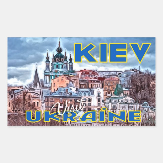 Kiev, Visit Ukraine Rectangular Sticker (Front)