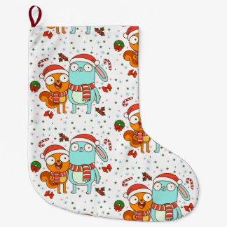 Kiff and Barry Holiday Large Christmas Stocking