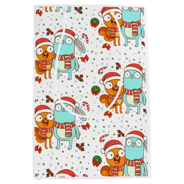 Kiff and Barry Holiday Medium Gift Bag (Front)