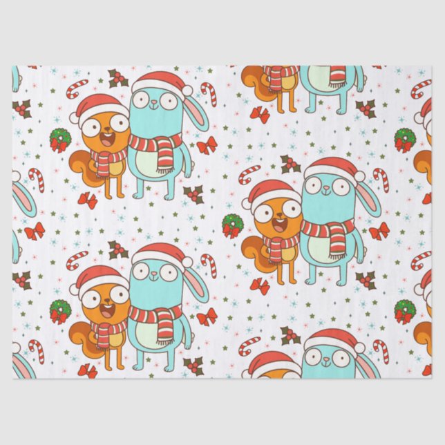 Kiff and Barry Holiday Tissue Paper (Front)