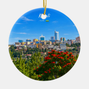 Kigali, Rwanda - Modern Cityscape Skyline Ceramic Ornament