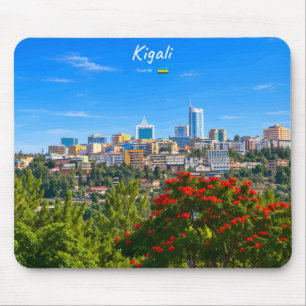 Kigali, Rwanda - Modern Cityscape Skyline Mouse Pad