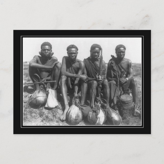 Kikayu Tribe members.  British East Africa Postcard (Front)