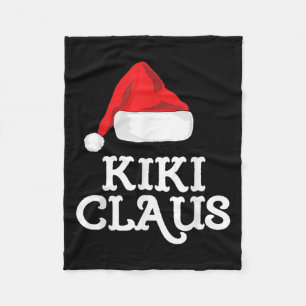 Kiki Claus Christmas Santa's Hat Pajama Family Xma Fleece Blanket
