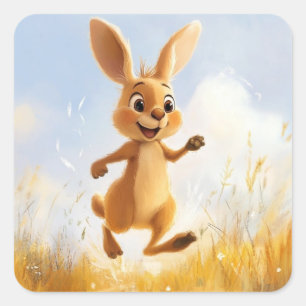 Kiki the Bunny Square Sticker