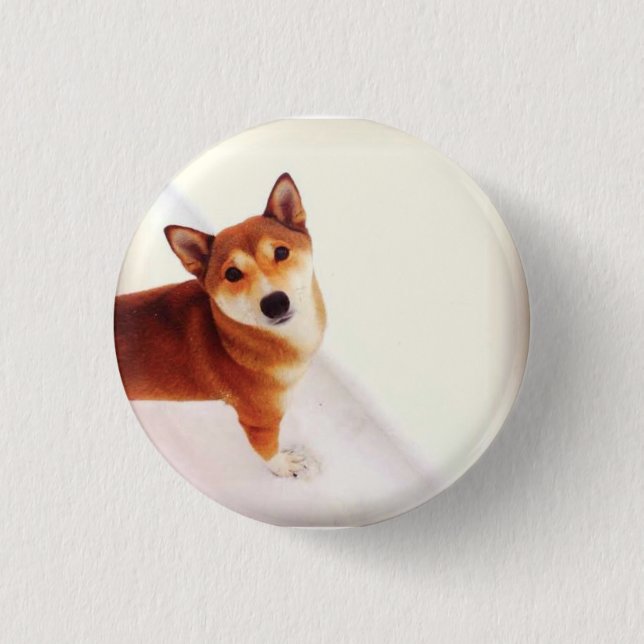Kiki the Shiba Back Pack's Button (Front)