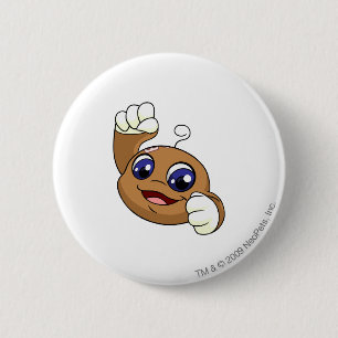 Kiko Brown 6 Cm Round Badge