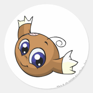 Kiko Brown Classic Round Sticker