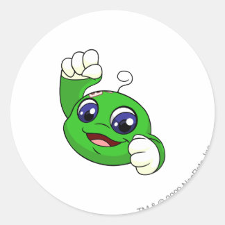 Kiko Green Classic Round Sticker