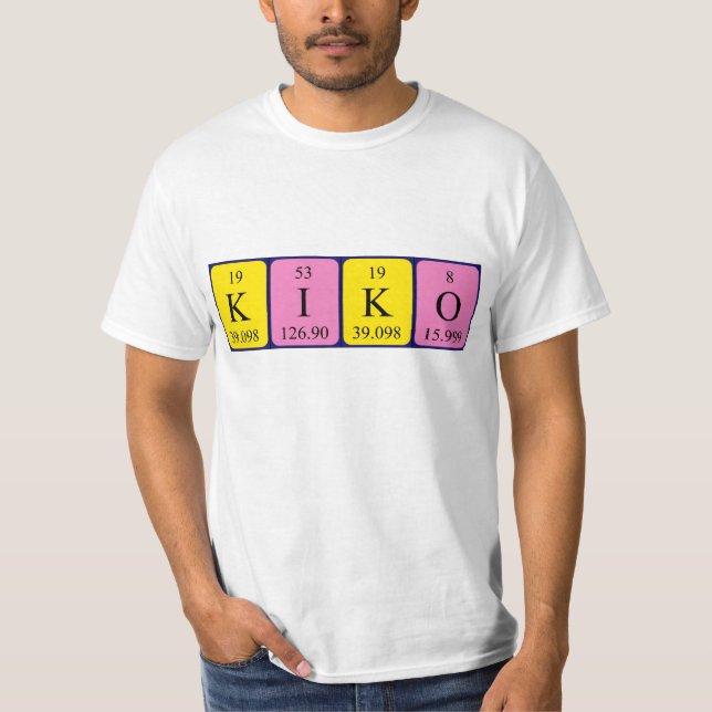 Kiko periodic table name shirt (Front)