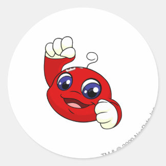 Kiko Red Classic Round Sticker