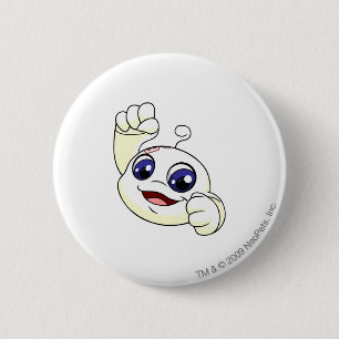 Kiko White 6 Cm Round Badge