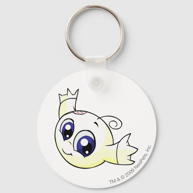 Kiko White Key Ring (Front)