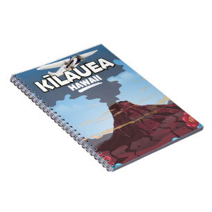 Kīlauea Hawaii Volcano travel poster Notebook