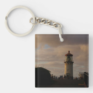 Kilauea Lighthouse at Dusk  Key Ring