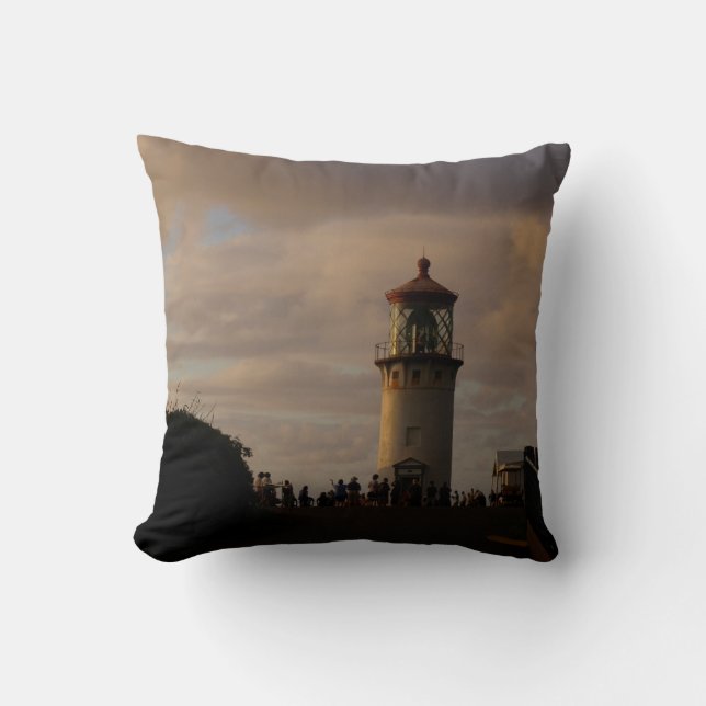 Kilauea Lighthouse at Dusk photo on a  Cushion (Front)