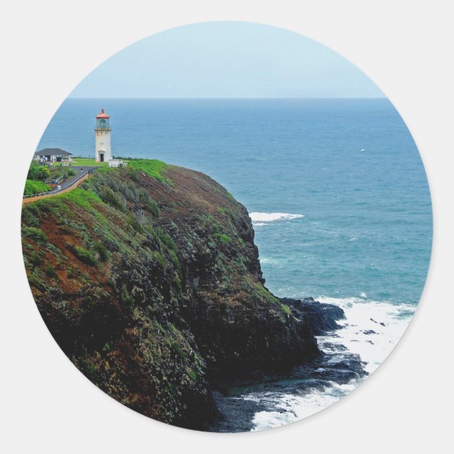 Kilauea Lighthouse Classic Round Sticker (Front)