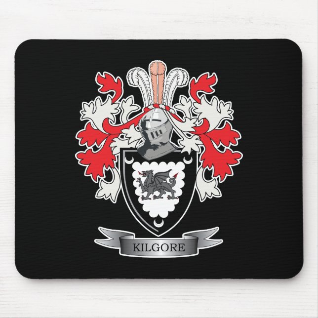 Kilgore Family Crest Coat of Arms Mouse Pad (Front)