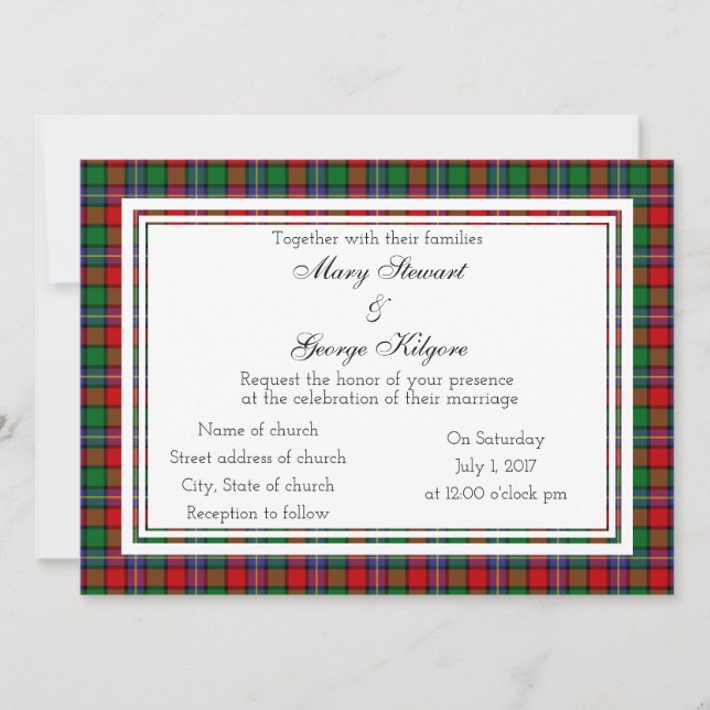 Kilgore Scottish Wedding Invitation (Front)