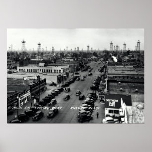 KILGORE TEXAS OIL FIELD c. 1938 Poster