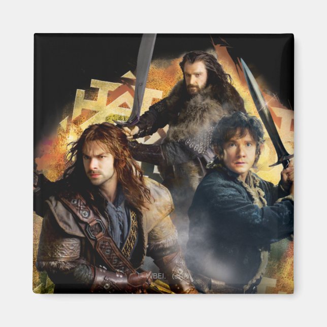 Kili, BILBO BAGGINS™, & THORIN OAKENSHIELD™ Art Magnet (Front)