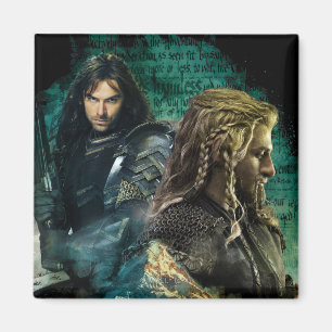 Kili & Fili Over Erebor Magnet
