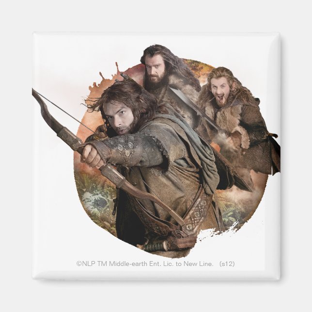 Kili, THORIN OAKENSHIELD™, and Fili Magnet (Front)
