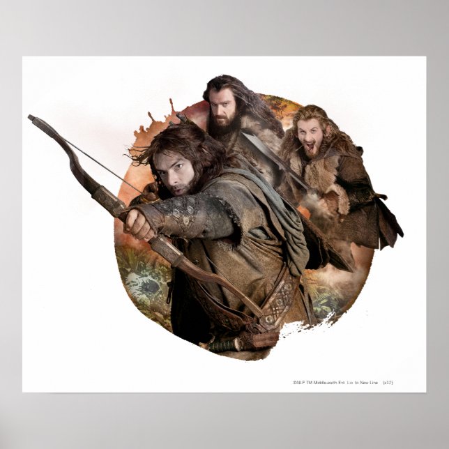 Kili, THORIN OAKENSHIELD™, and Fili Poster (Front)